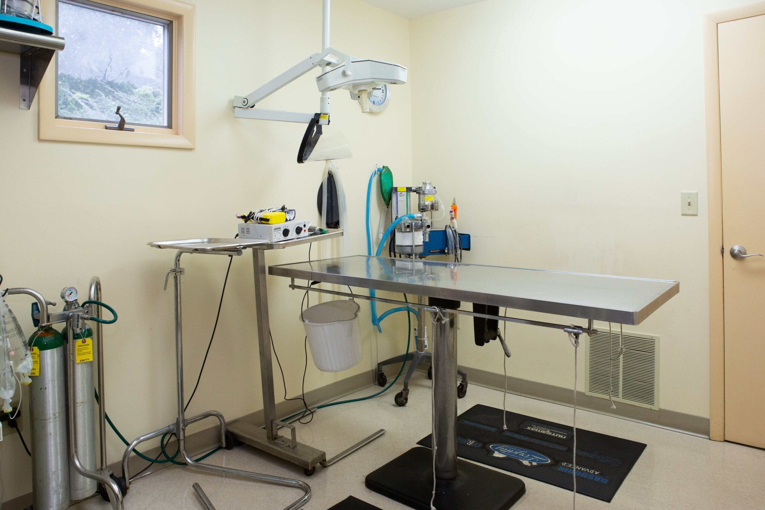 A medical equipment in a room